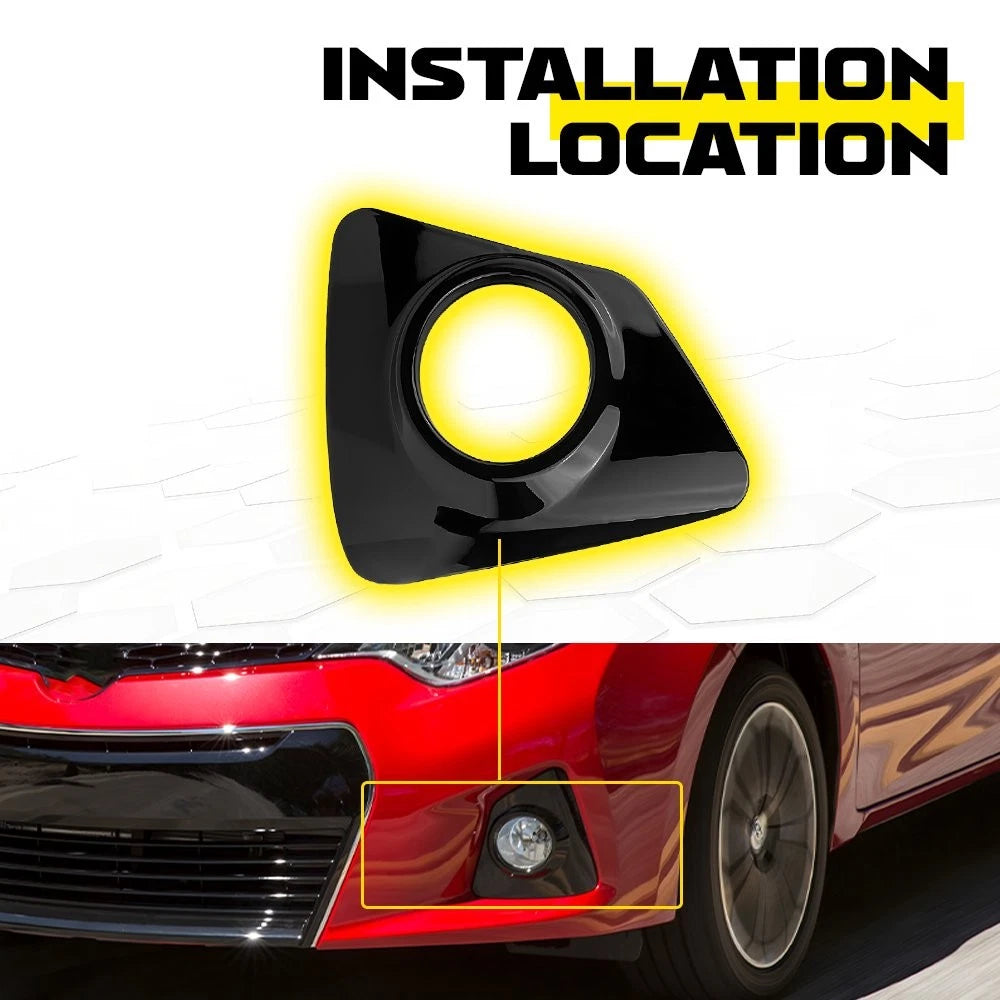 2X Bumper Fog Light Bezel Cover for Toyota Corolla S (2014–2016) EPY