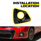 2X Bumper Fog Light Bezel Cover for Toyota Corolla S (2014–2016) EPY