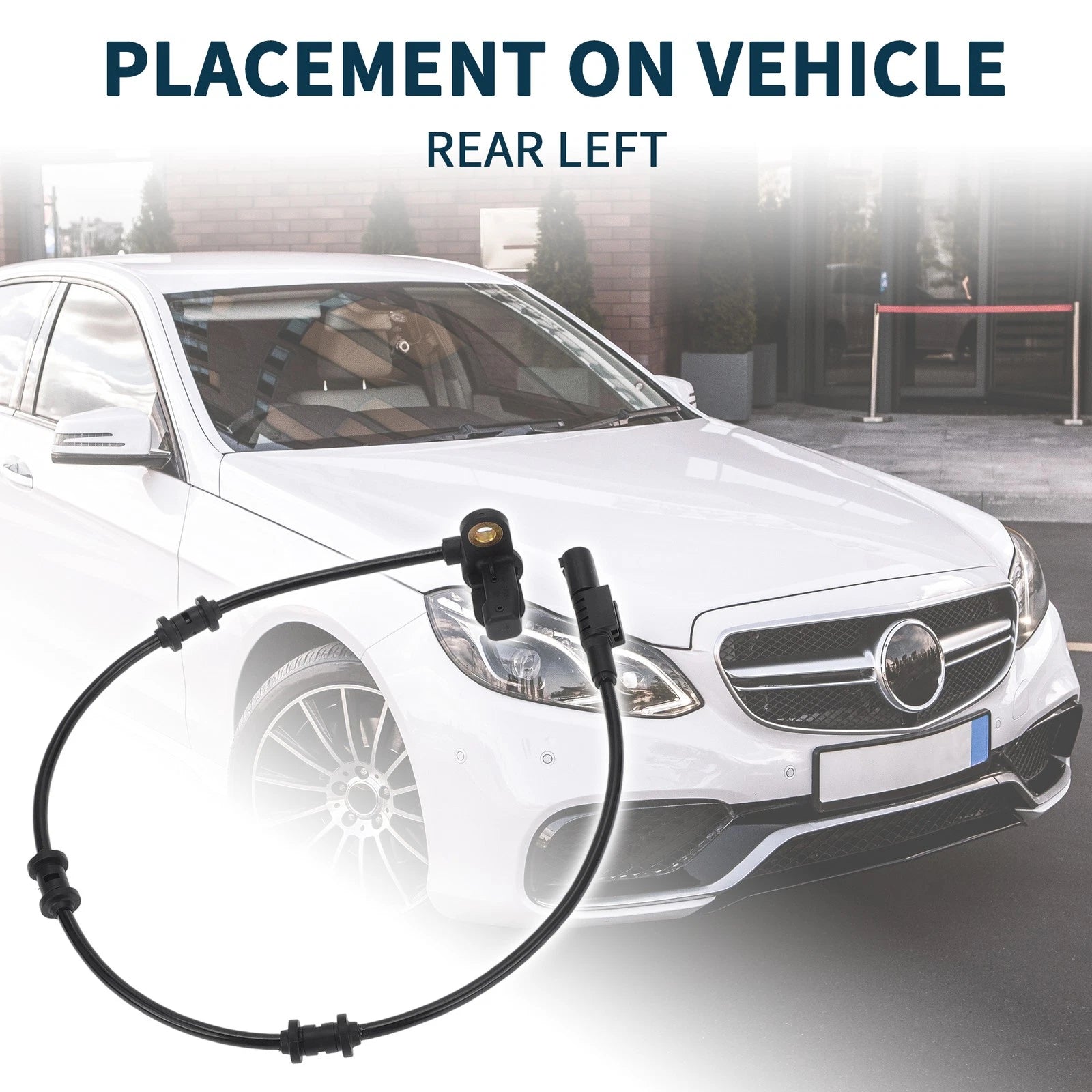 2pcs Rear Left ABS Wheel Speed Sensor for Mercedes-Benz ML350 (2006–2011) No.A1635422018