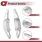 Set of 2 Silver Tone Aluminum Alloy Steering Wheel Paddles for Mazda Axela (2020–2021)
