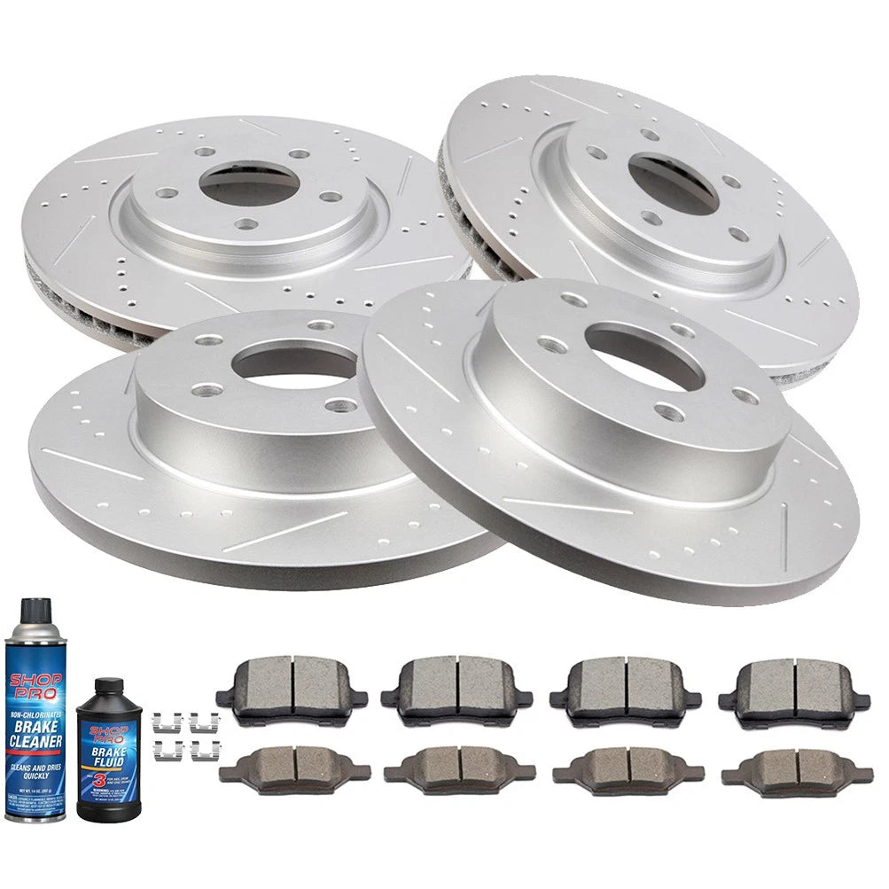 Brake Pads and Rotors Set for Chevrolet Cobalt (2005–2007) Drilled