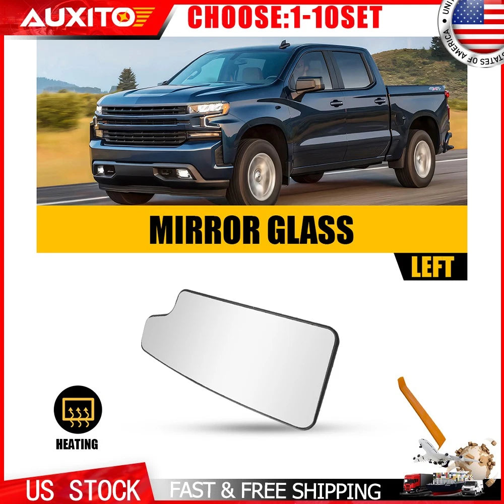 Left Side Lower Heated Mirror Glass for GMC Sierra 2500HD 3500HD (2020–2021)
