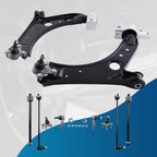 Front Lower Control Arms Tie Rods Sway Bars Links for Jetta Golf (2006–2014)