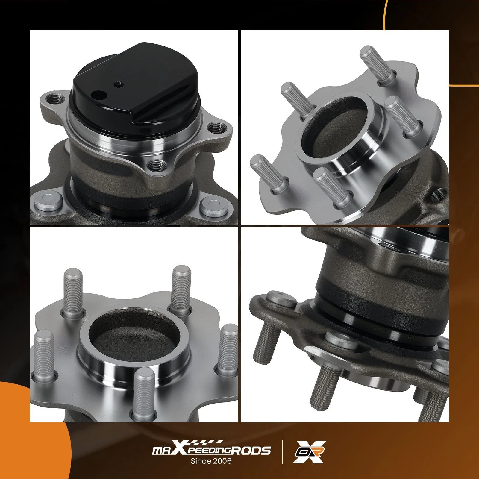 Set of 2 Rear 5 Bolt Wheel Hub Units for Nissan Rogue FWD (2008–2015) 512398