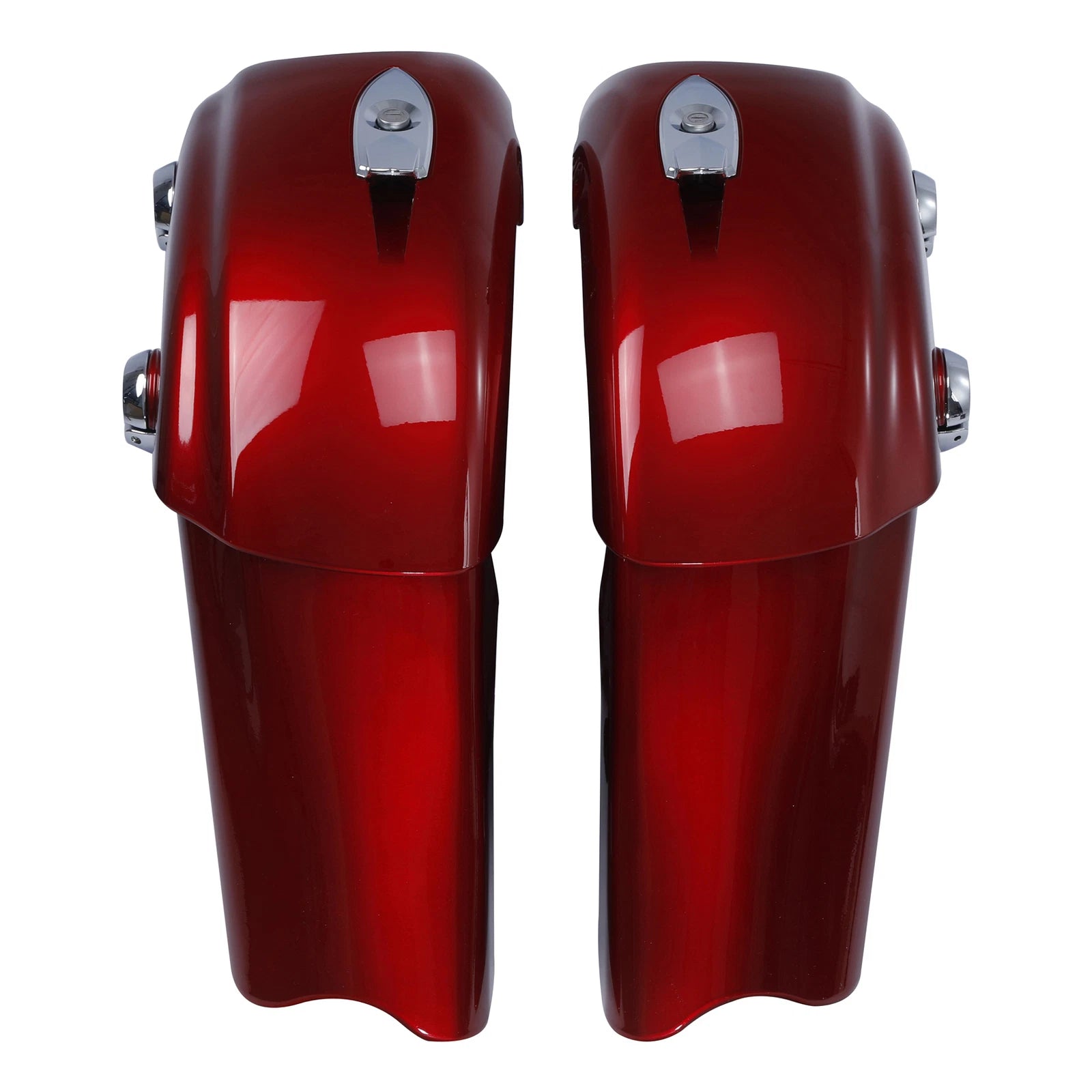 Red Hard Saddlebags for Indian Springfield (2016–2025) - Electronic Latch, Audio Lid