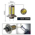 2X LED Headlight Fog Light 33 For Motorcycle (6000K)