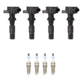Set of 4 Ignition Coils & Spark Plugs for Mazda 3 (2004–2013)