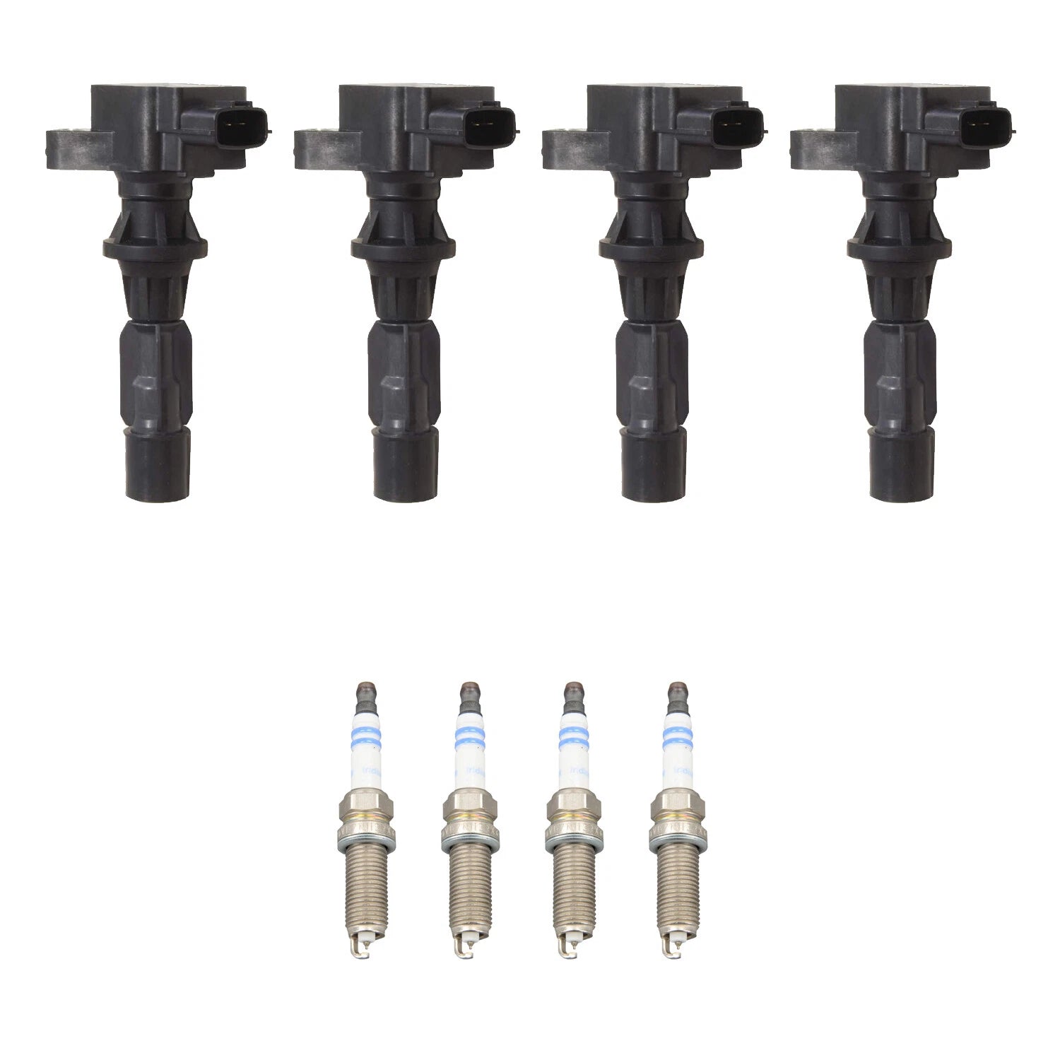 Set of 4 Ignition Coils & Spark Plugs for Mazda 3 (2004–2013)