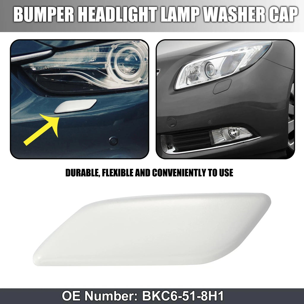 Left Headlight Washer Nozzle Cover for Mazda 3 Axela (2014–2016) BKC6-51-8H1 White