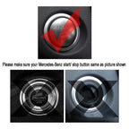 Carbon Fiber Engine Start Stop Button Cover for Mercedes A B C E GLE GLC CLA (2013–2023)