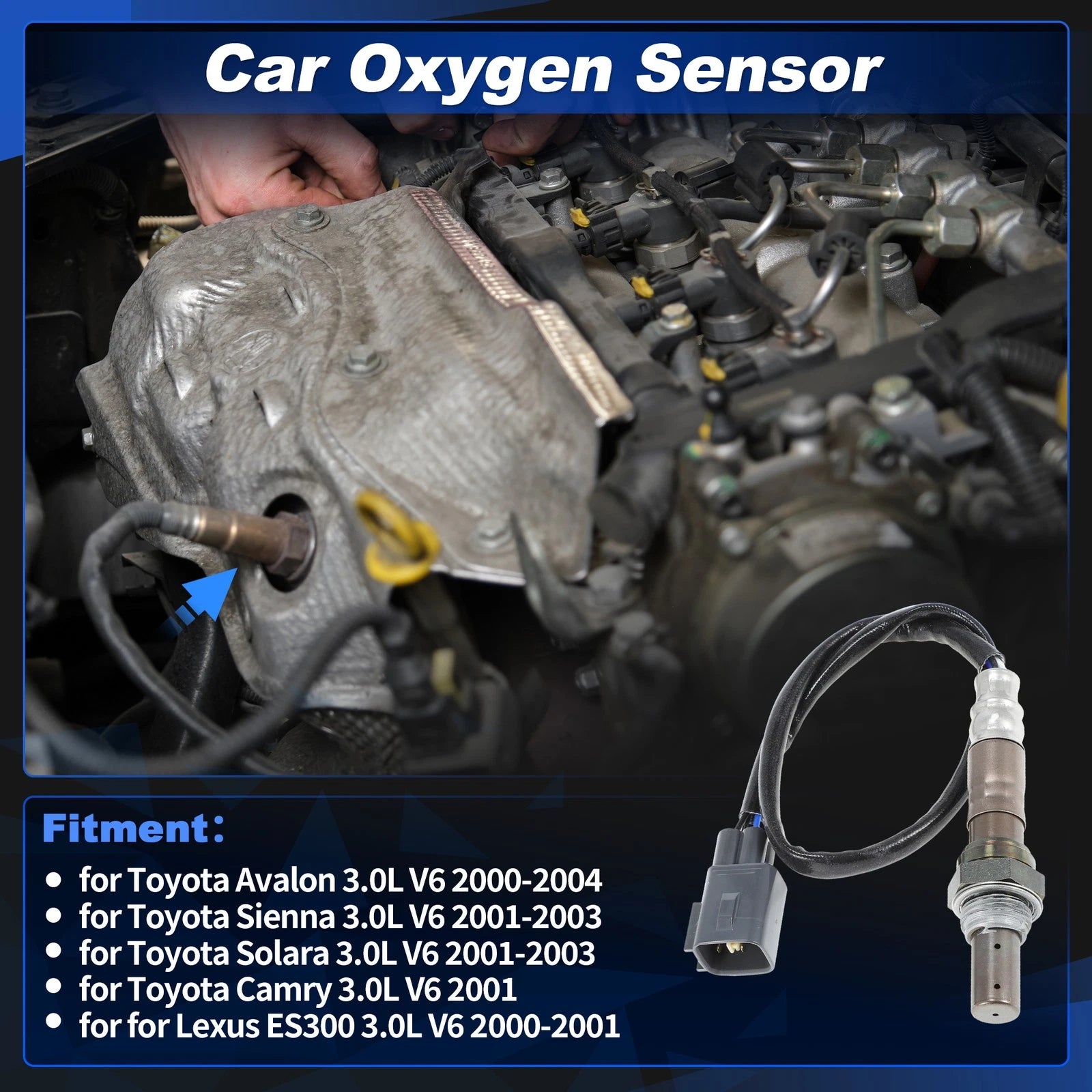 Upstream Oxygen Sensor for Toyota Sienna, Solara 3.0L V6 (2001–2003)