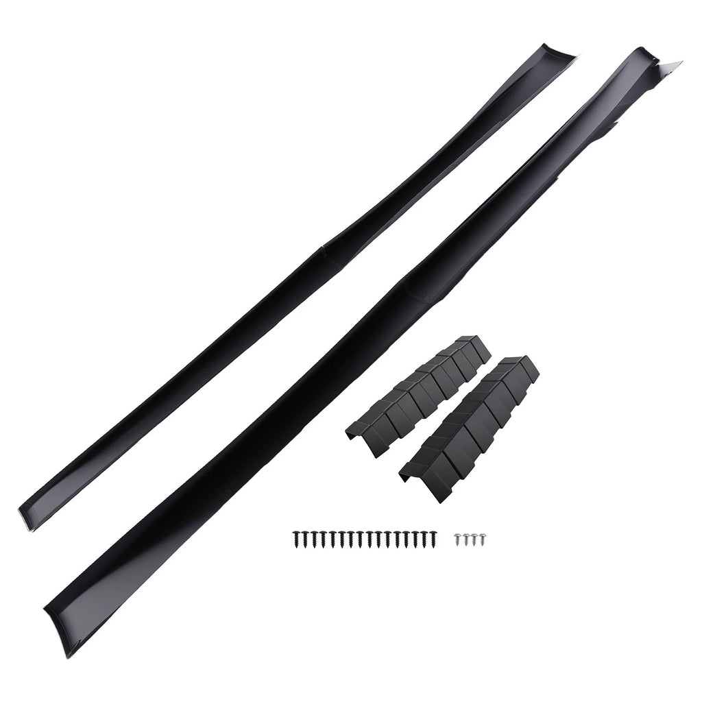 2PC Black PP Side Skirt Rocker for Chevrolet Camaro RS SS (2016–2022) ZL1 Style