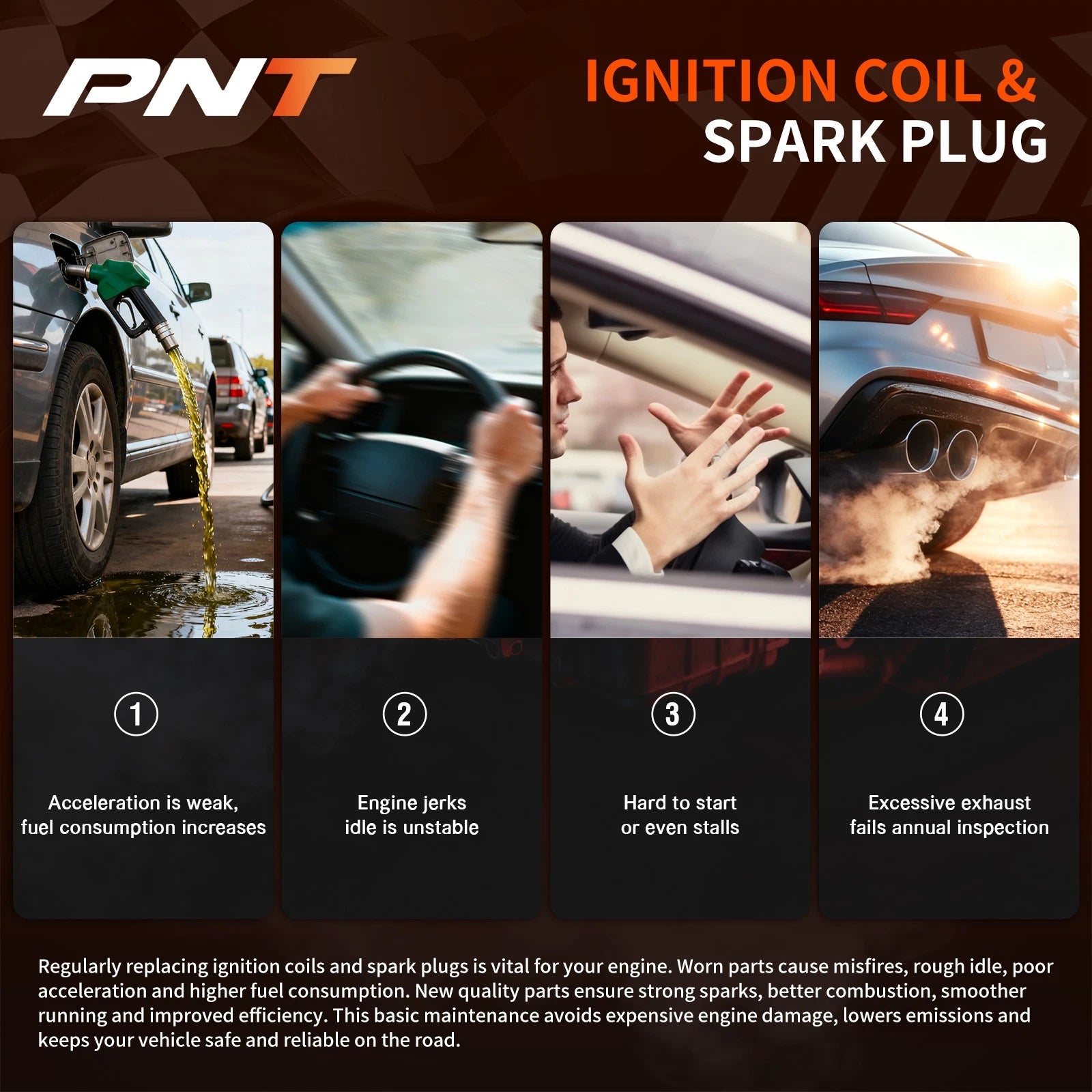 6X Ignition Coil & Spark Plug for Nissan Altima Maxima Quest Murano (2002–2018)