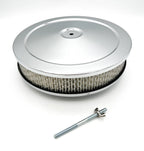 Round Chrome Air Cleaner 10 in with 5-1/8 in Neck for Holley Edelbrock (—)