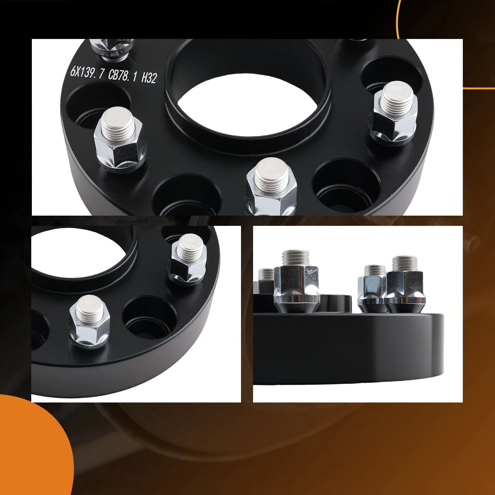 Set of 2 Wheel Spacers for Chevrolet Tahoe GMC Yukon (1995–2025) 6x5.5" 1.25"