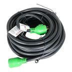 30Amp RV Generator Extension Cable 75ft L14-30P Green Connector