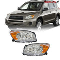 Set of 2 Chrome Headlights for Toyota RAV4 (2009–2012)