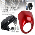 Headlight Fairing Light Cover for Harley Sportster Dyna XL 883 1200 (1973–up) Red