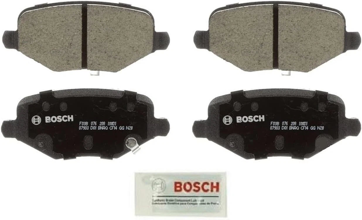 Rear Brake Kit Set of 4 Disc Rotors Bosch Ceramic Pads for Chrysler Dodge Ram