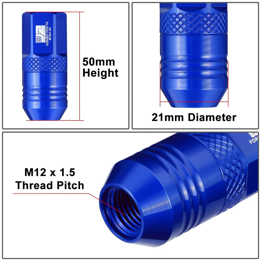 Set of 20 Open End Lug Nuts M12 X1.5 21mm OD for J2 Engineering