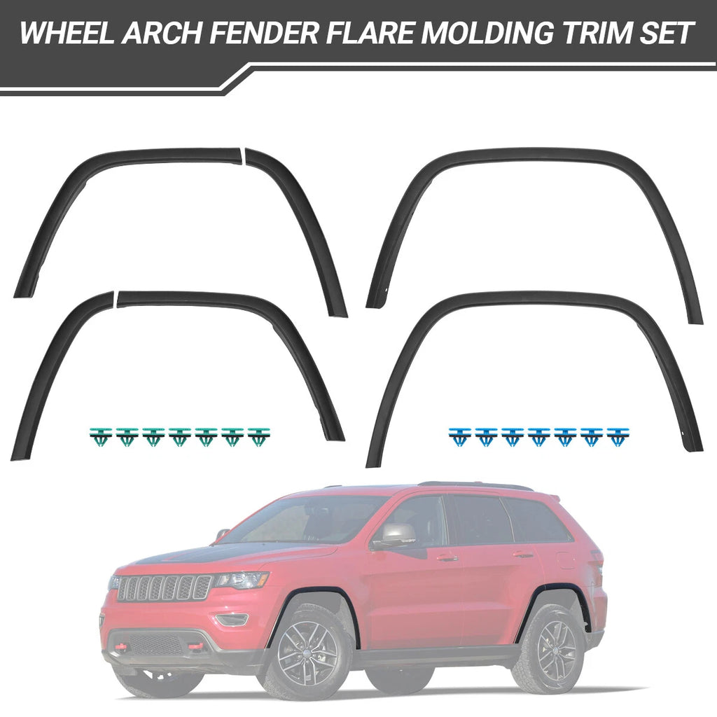 Set of 6 Wheel Arch Fender Flares for Jeep Grand Cherokee (2017–2022)