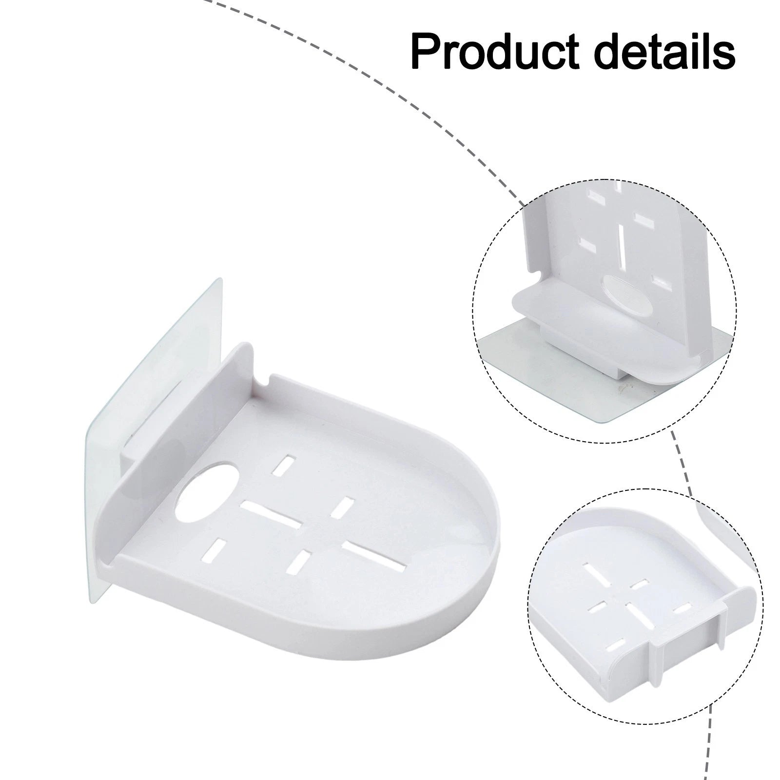 2 Pack Acrylic Floating Shelf for Baby Monitor Wall Mount (No Drilling)