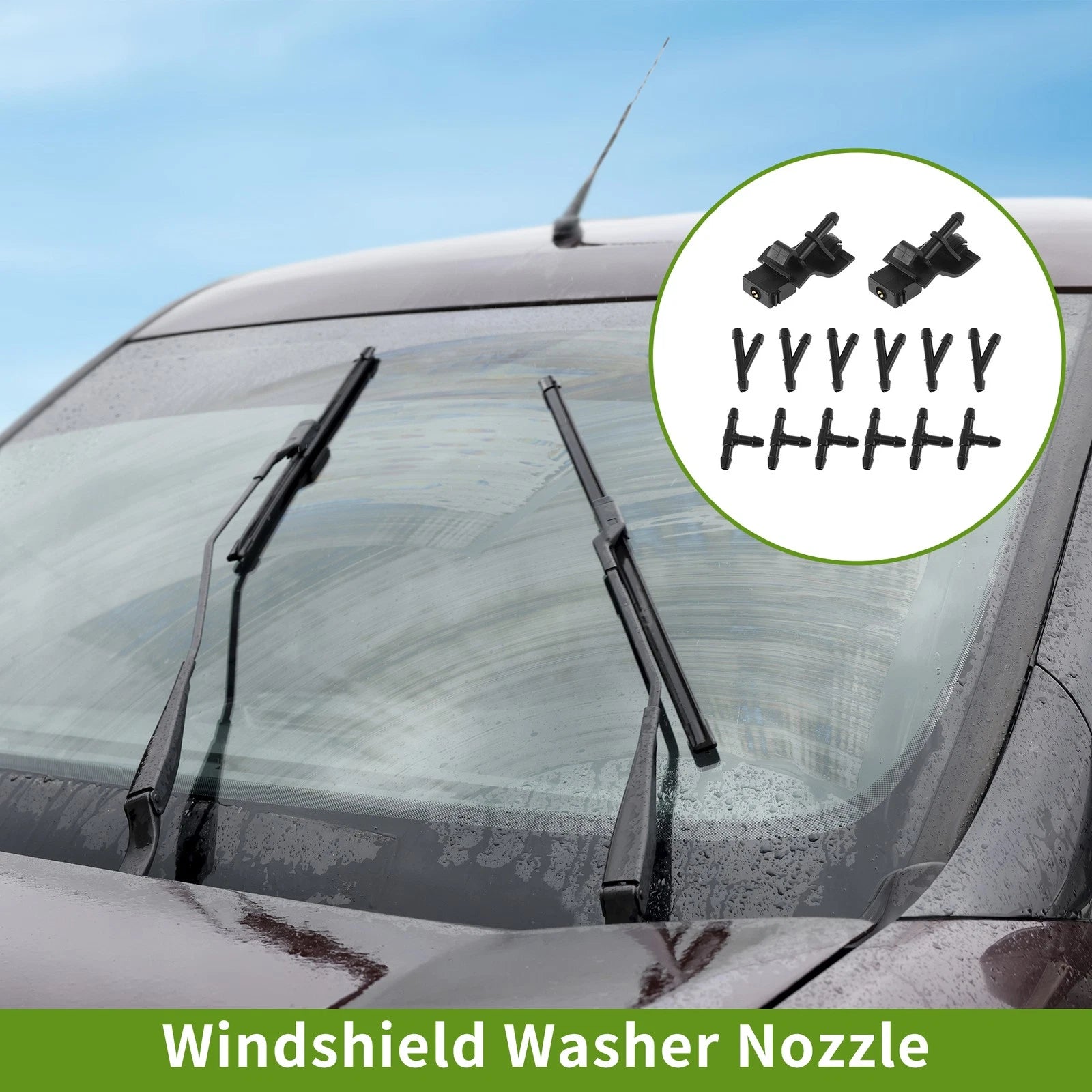 Windshield Washer Nozzle w/ Hose Connector for Toyota (No. 8538112300)