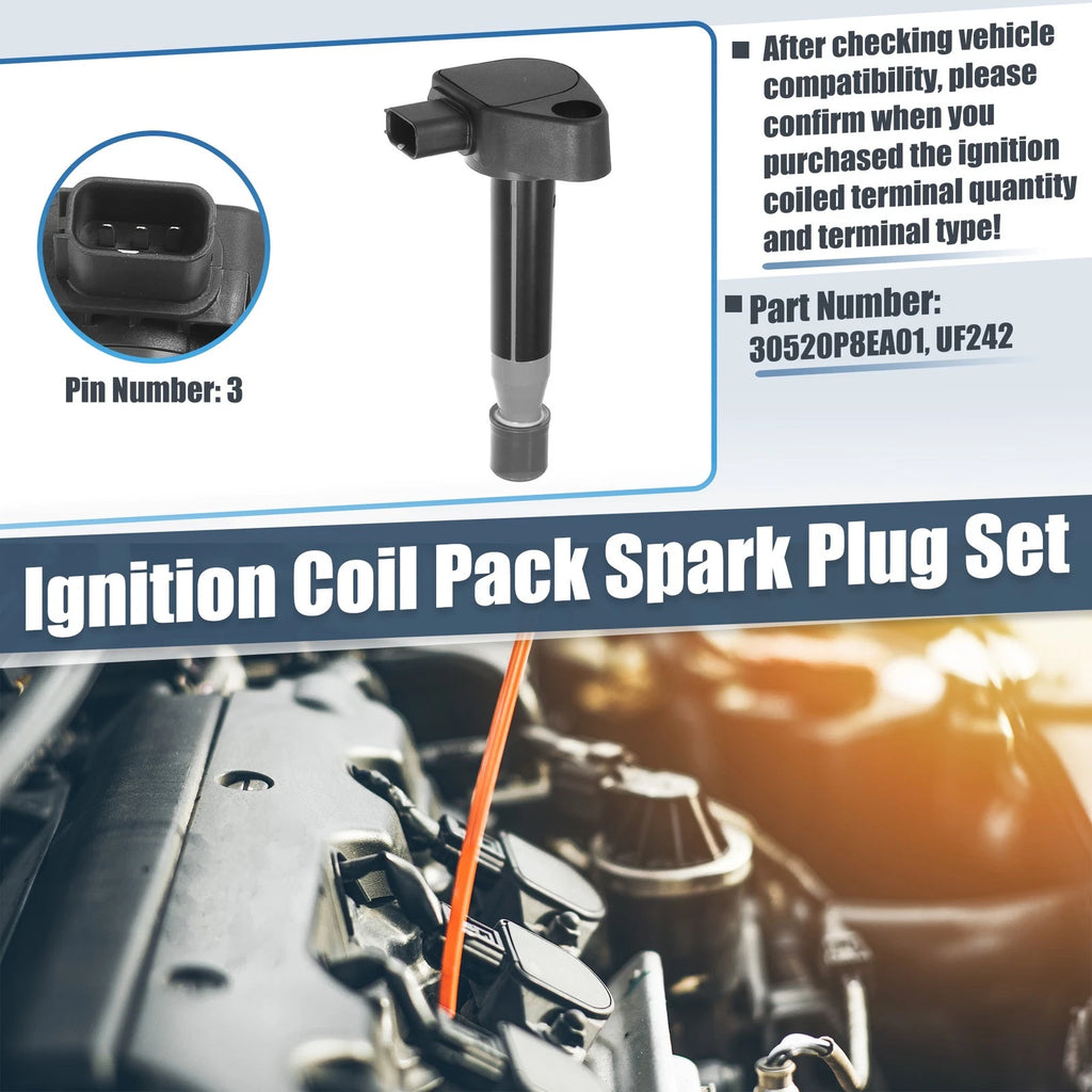 Set of 6 Ignition Coils for Honda Acura 