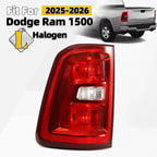 Halogen Tail Light for Dodge Ram 1500 (2025–2026) Chrome Bezel Left Side