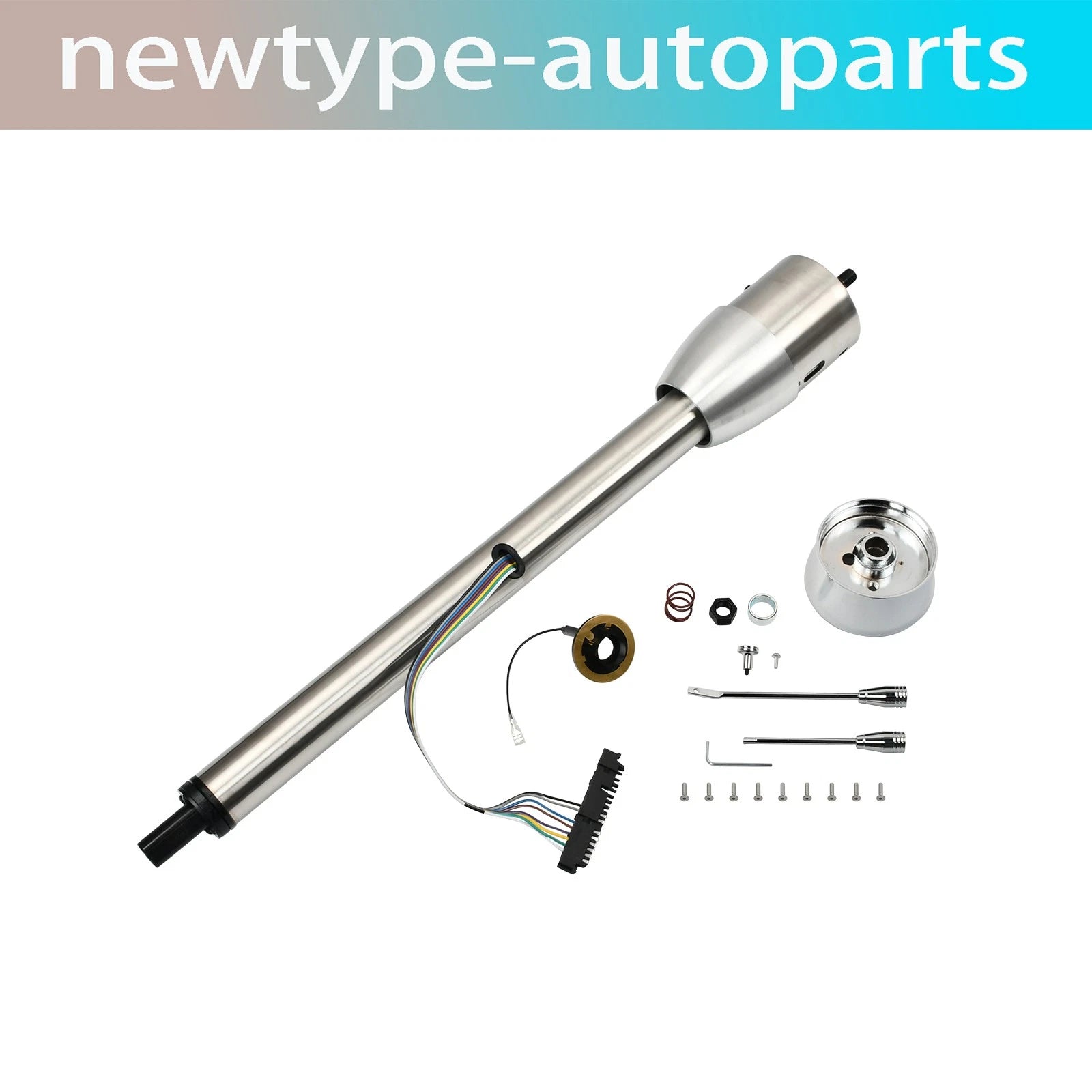 30" Stainless Steel Tilt Steering Column & Adapter for Universal Applications