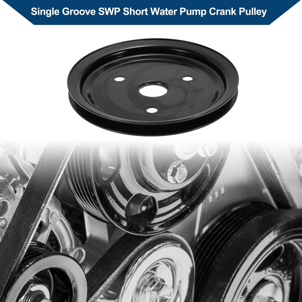 Single Groove SWP Short Water Pump Crank Pulley for Chevy SBC Small Block (262)