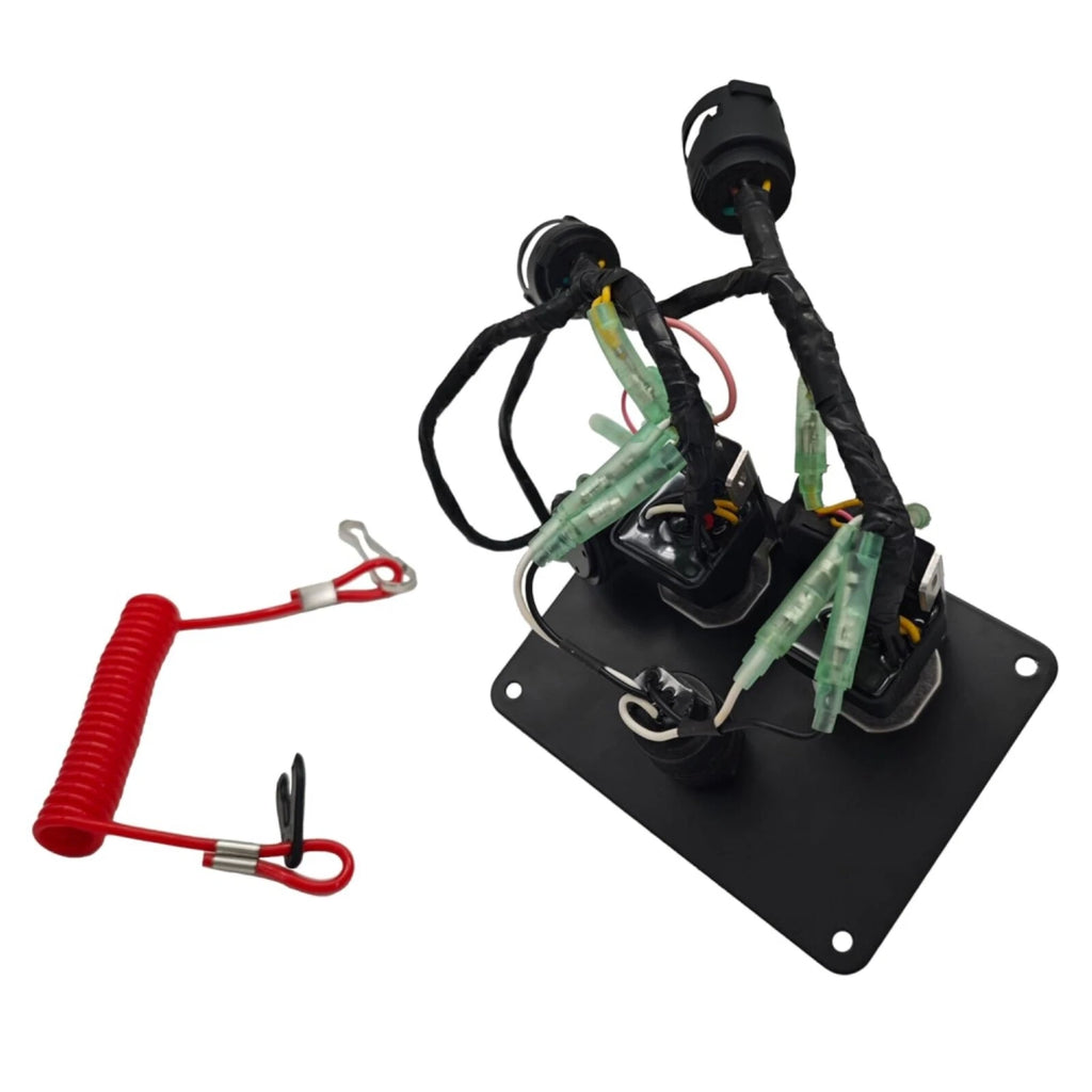 Dual Engine Ignition Key Switch Panel for Yamaha Outboard (6K1-82570-15-00)