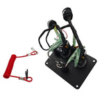 Dual Engine Ignition Key Switch Panel for Yamaha Outboard (6K1-82570-15-00)