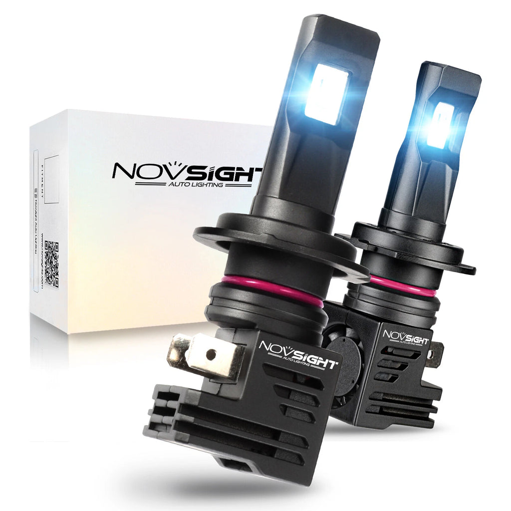 H7 LED Headlight Bulbs Kit for NOVSIGHT (55W 10000LM 6000K)