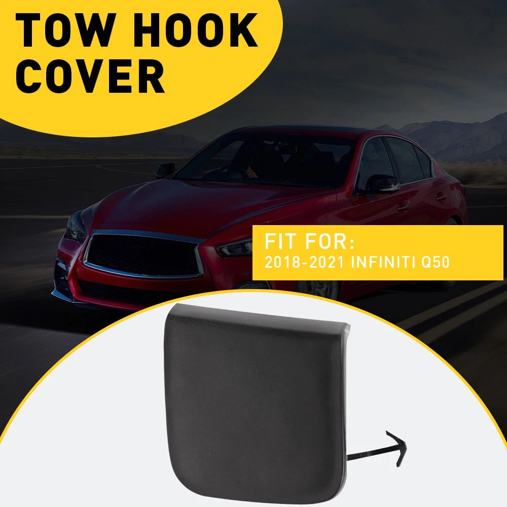 Front Bumper Eye Cover Cap Tow for Infiniti Q50 (2018–2021) 622A1-6HH0A