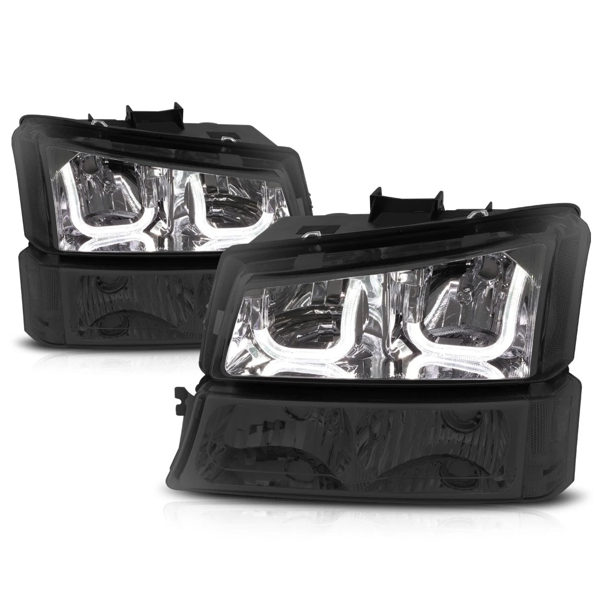 J-Halo LED DRL Headlights for Chevy Silverado/Avalanche (2003–2006)