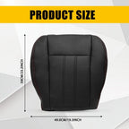 Left Front Bottom Seat Cover for Dodge Grand Caravan (2008–2020) Black Red Seam