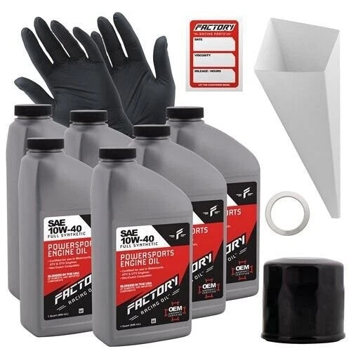 6qt Oil Change Kit SAE 10W-40 for Yamaha XV19C Raider (2008–2018)