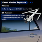 Power Window Regulator for Toyota Highlander (2001–2007) No.741-099
