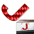 Carbon Red Letter Decals Stickers for Car Badge Emblem (Fits Various Models)