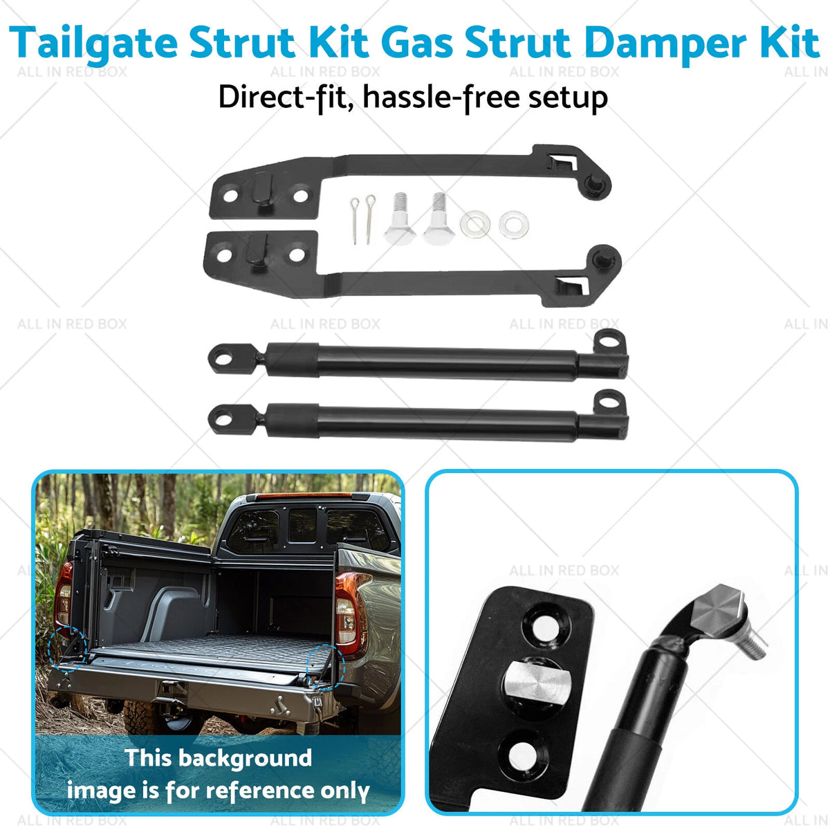Rear Tailgate Gas Lift Shock Kit for Mitsubishi L200 Triton (2015–2022)
