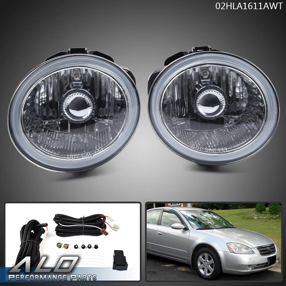 Set of 2 Chrome Housing Clear Lens Front Fog Lights for Murano (2003–2005)