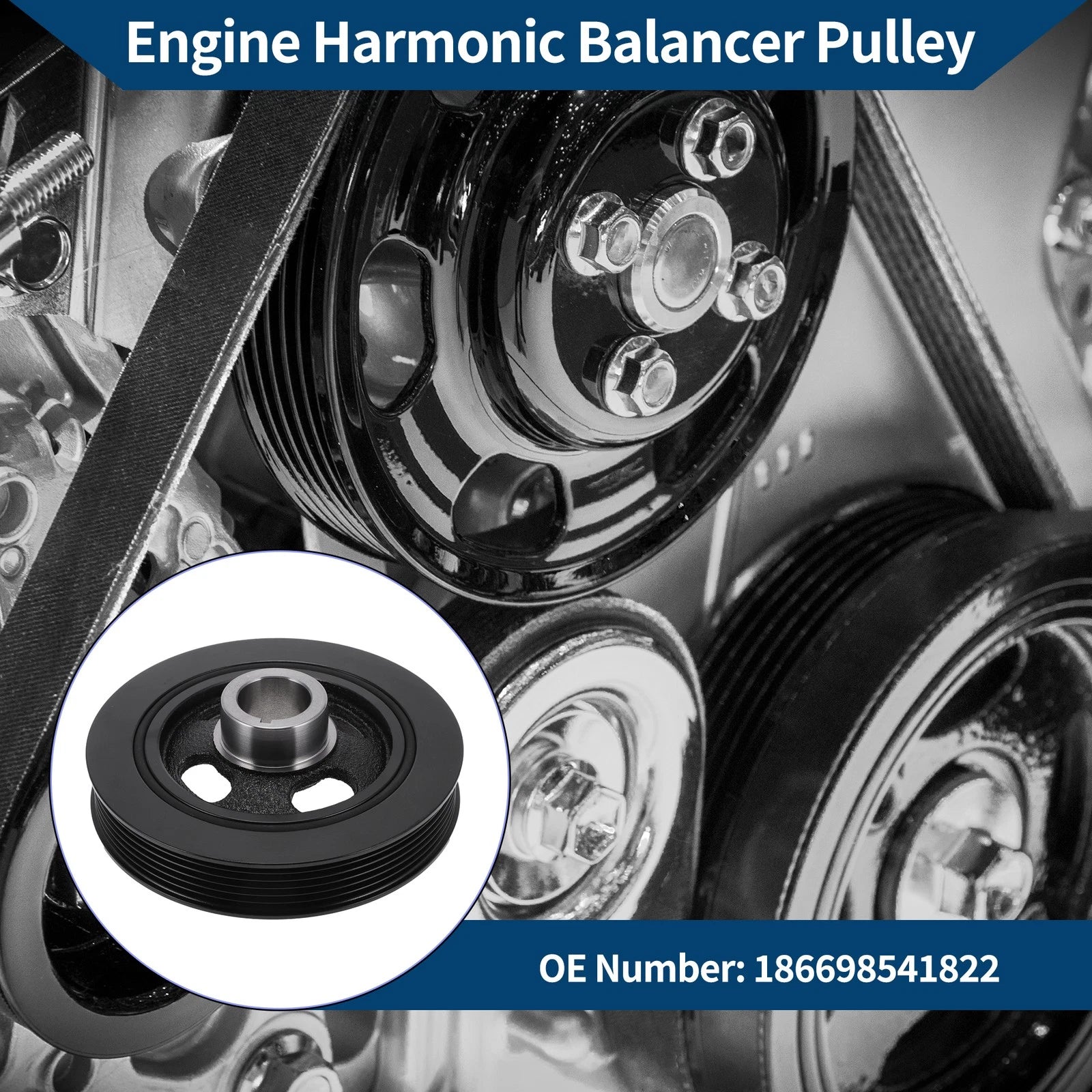 Engine Harmonic Balancer Crank Pulley for Dodge Journey (2009–2020) No.2312425000