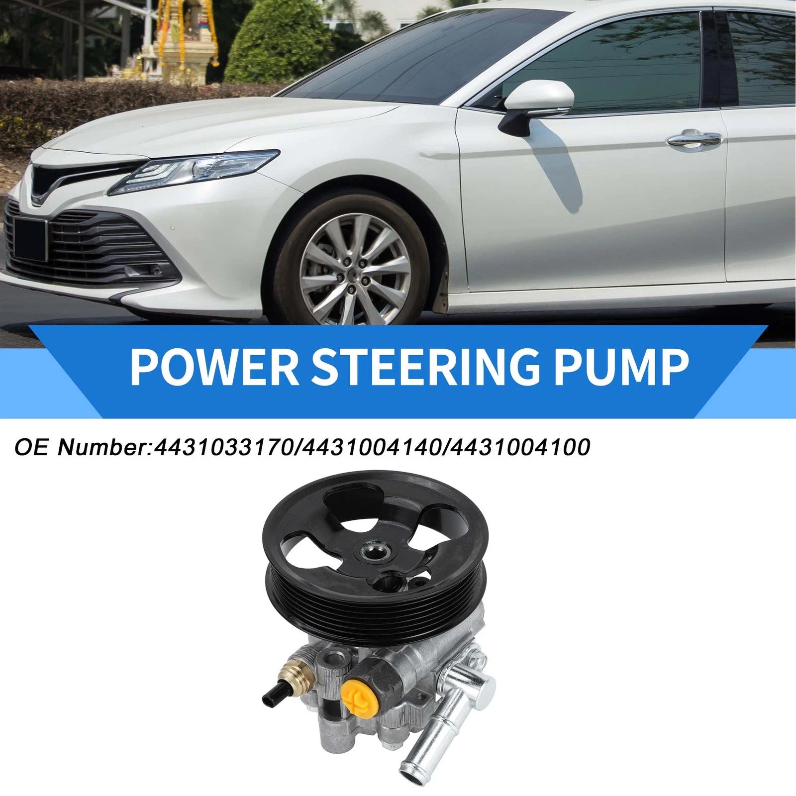 Power Steering Pump with Pulley for Toyota Camry Avalon (2002–2011) No.4431033170