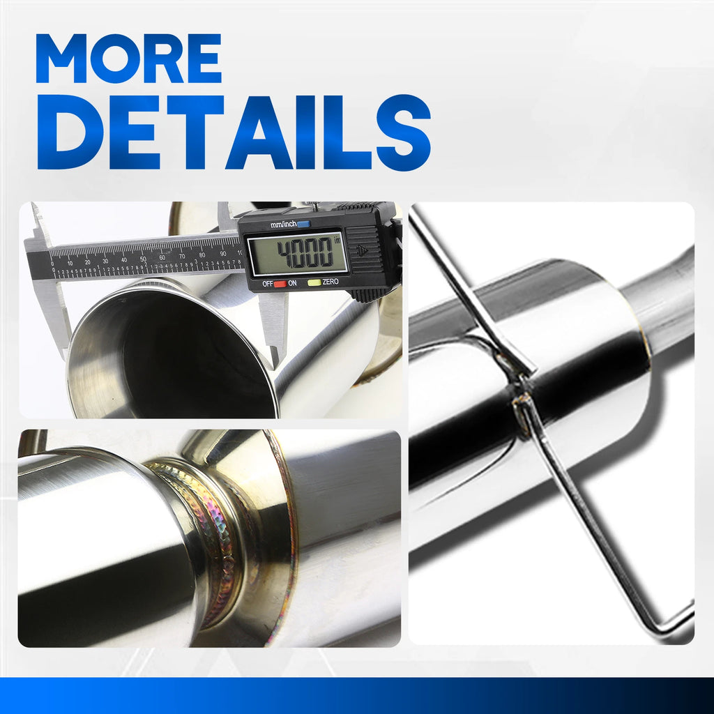 4" Muffler Tip Catback Exhaust System for Nissan Maxima V6 (2000–2003)