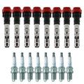 Set of 8 Ignition Coils & Spark Plugs for Audi A6 Quattro, Jaguar XJR, Lexus LX470