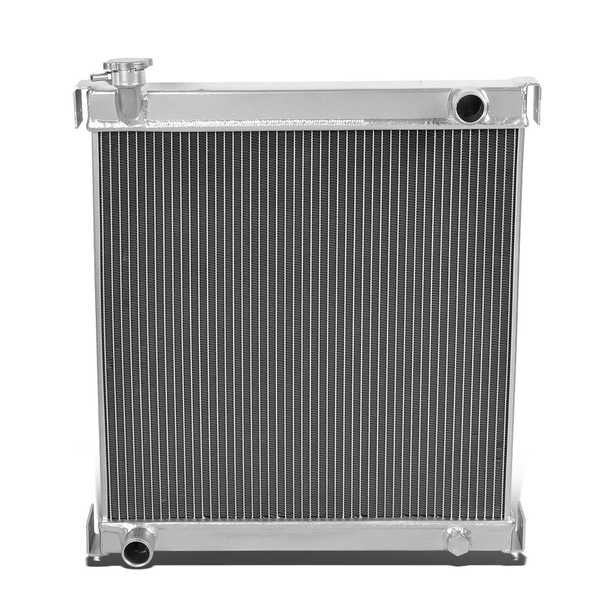 Aluminum Chrome Radiator + Black Slim Fan for Jeep Wrangler TJ (1997–2006)