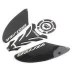 3D Carbon Fiber Tank Pad Traction Decal Set for Yamaha YZF-R6 (2006-2023)