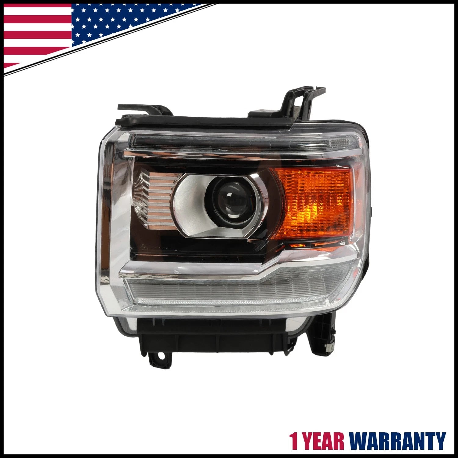HID/Xenon Headlight for GMC Sierra 2500HD 3500HD (2016–2019) w/LED DRL