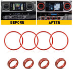 Set of 4 A/C Vent Outer Ring Trim Covers for Toyota Tacoma (2016–2022)